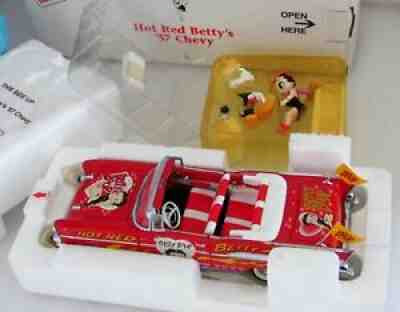 DANBURY MINT BETTY BOOP "HOT RED" 1957 CHEVROLET BEL AIR CAR 1:24 EXCELLENT