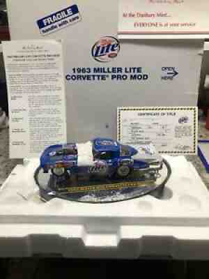 Danbury Mint 1963 Miller Lite Corvette Pro Mod 1/24 Scale VERY RARE. AWESOME!!!!