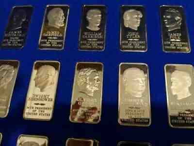The Danbury Mint Presidential Silver Ingots one ounce silver bar edition