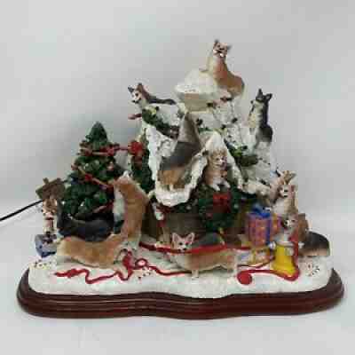 Danbury Mint Corgi Dog Christmas Doghouse Lighted Figure SEE LISTING