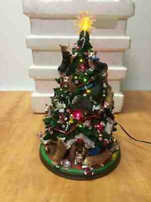 Danbury Mint - Corgi Dog Figurine Lighted Christmas Tree - Retired 13" Tall