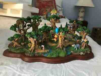 Danbury Mint Hundred Acre Woods Winnie the Pooh Diorama with Figures