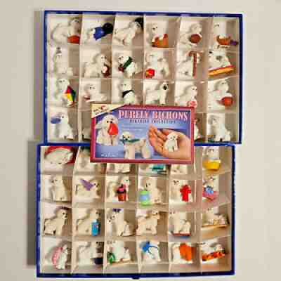 Danbury Mint Bichon Frise Dog Mini Figurines Lot Purely Bichons