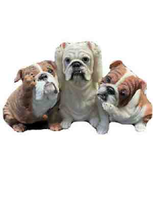 Danbury Mint Bulldog Bark No Evil Figurine Statue RareÂ  and Retired