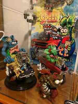TOGETHER - RARE! Danbury Mint Ed Roth Rat Fink King of the Hemi's AND Mr. Gasser