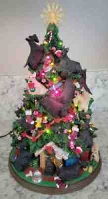 Rare Danbury Mint Scottish Terrier Christmas Tree With Lights & Cord & Box