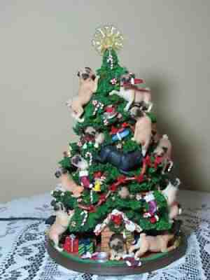 Danbury Mint Pug Christmas Tree Retired