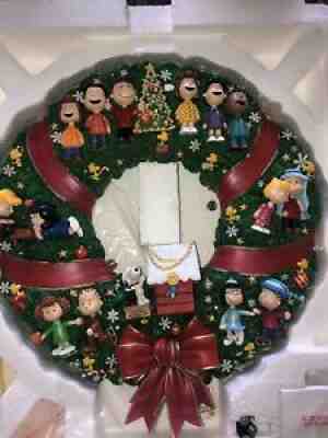 Danbury Mint Peanuts Christmas Wreath RARE