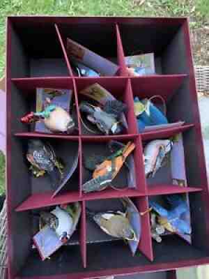 48 Danbury Mint Christmas Bird Ornaments set with boxes Christmas In JULY
