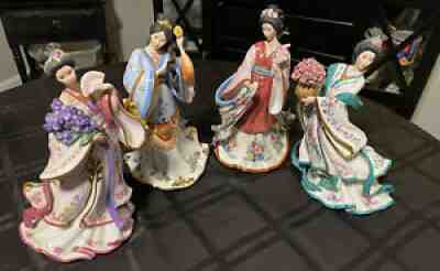 Danbury Mint Princess Collection By Lena Liu - 4 Fine Porcelain Figurines