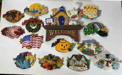 Rare Danbury Mint 2012 Pillsbury Doughboy Welcome Sign With 13 Holiday Plaques