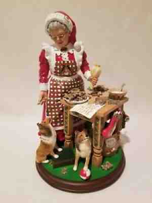 Danbury Mint Mrs. Claus' Little Shelties Christmas Figurine Shetland Sheepdogs