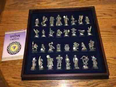 Danbury Mint Fantasy of the SWAROVSKI Crystal Chess Set **missing one crystal**