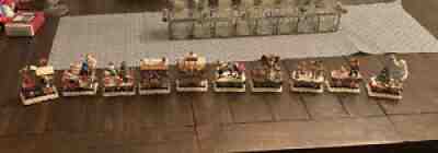 RARE Danbury Mint Hawthorne Rudolph Christmastown Village Train Set