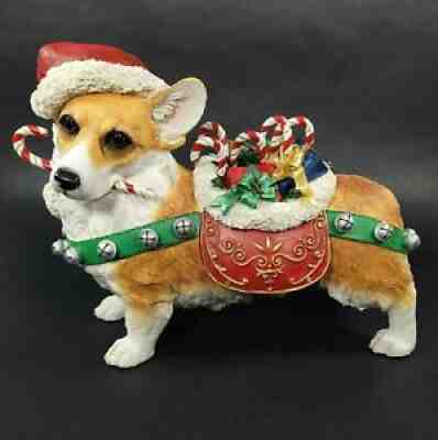 Christmas Corgi by Danbury Mint Santa Corgi Dog Figurine LARGE