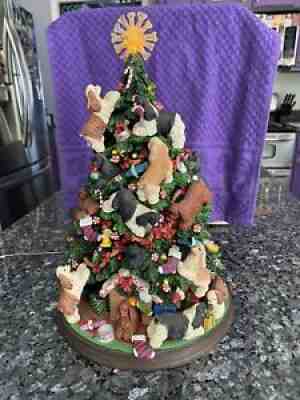 Retired Danbury Mint Cocker Spaniel Lighted Christmas Tree.