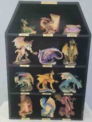Danbury Mint Fabulous Dragons and shelf made by John Woodward - FREE SHIPPINGÂ 