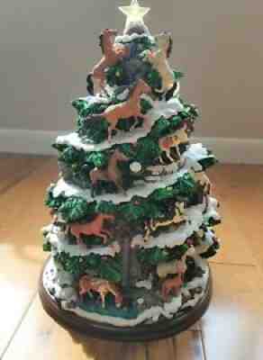Danbury Mint Horse Christmas Tree Lighted Figurine