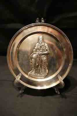 Danbury Mint " MOSES " by Michelangelo Sterling Silver Collector Plate