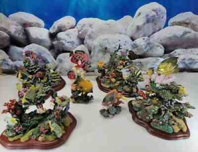 Beautiful! Complete Set! Great Coral Reefs of the World Sculpture Collection