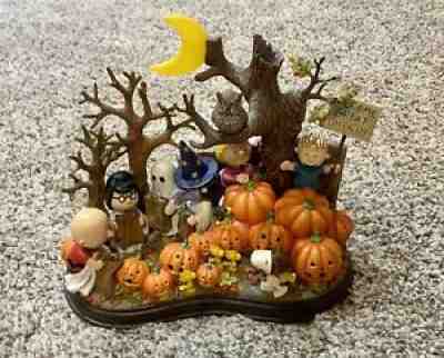 Danbury Mint Peanuts Halloween Snoopy Welcome Great Pumpkin Lighted NIB ð???