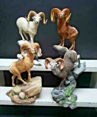 Complete Set Danbury Mint "Grand Slam of Sheep" Sculptures by Nick Bibby