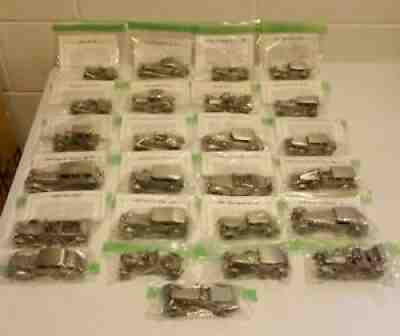 VTG Danbury Mint Classic Cars of the World Replica Pewter Car Complete Set 25