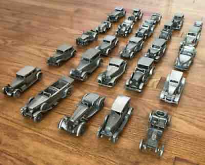 (25) Danbury Mint pewter "Classic Cars of the World" collection 1/43 scale set