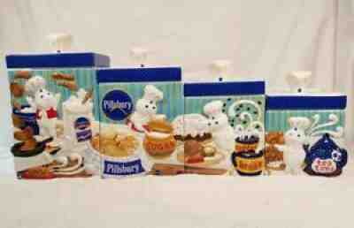 Pillsbury Doughboy Four Piece Canister Set Danbury Mint Ceramic