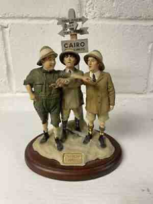 1997 Danbury Mint Three Stooges Sculpture â??Which Way?â? Pole Attached!