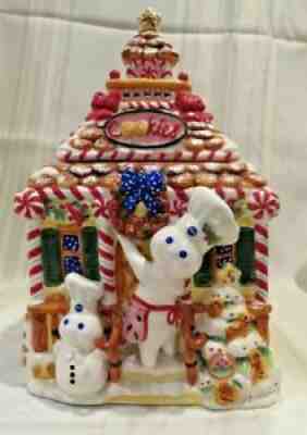 RARE - DANBURY MINT PILLSBURY DOUGHBOY GINGERBREAD HOUSE CHRISTMAS Cookie Jar
