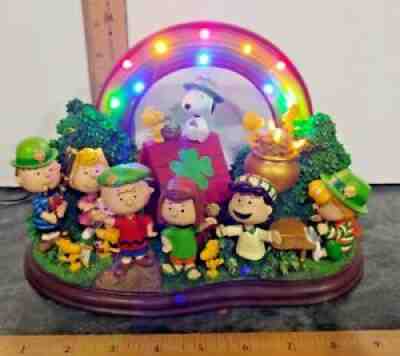 Danbury Mint Peanuts Gang Snoopy LUCK of the IRISH St Patrick's Day Figurine Lit