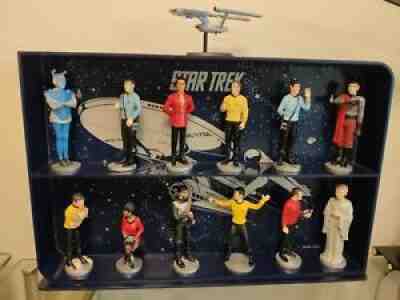 1991 Danbury Mint Star Trek 12 Figure Collection Set w/Display and Free NCC-1701