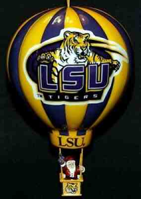 DANBURY MINT ~ LSU TIGERS ~ 2003 VICTORY BALLOON CHRISTMAS ORNAMENT