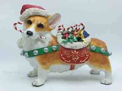 Christmas Corgi by Danbury Mint Santa Corgi Dog Figurine