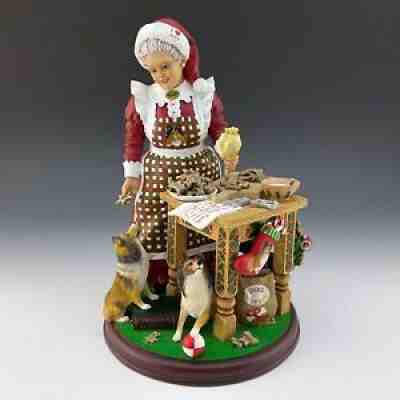 Danbury Mint Mrs Claus' Little Shelties Figurine Christmas Shetland Sheepdog Dog