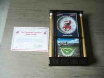 Chief Wahoo Cleveland Indians Jacobs Field Desk Clock Danbury Mint Baseball MLB
