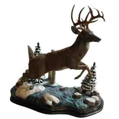 Danbury Mint GREAT WINTER WHITETAIL Deer Sculpture by Nick Bibby RARE