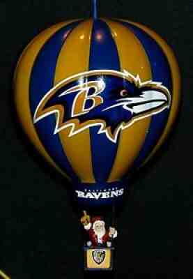 DANBURY MINT ~ BALTIMORE RAVENS ~ 2004 CHRISTMAS VICTORY BALLOON ORNAMENT