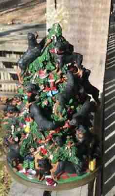 Danbury Mint ROTTWEILER Dog 13.5" Lighted Christmas Tree VERY RARE