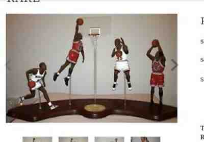 Michael Jordan Vintage Danbury Mint 4 Figure Display with Stand