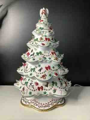 Vintage Danbury Mint White Porcelain â??Christmas Magic â??Christmas Tree