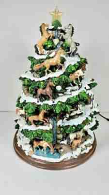 Danbury Mint Horse Equestrian Christmas Tree Rare 14â? Tall Illuminated Rare