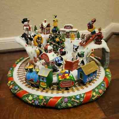 RARE Boston Terrier Christmas electric train by Danbury Mint