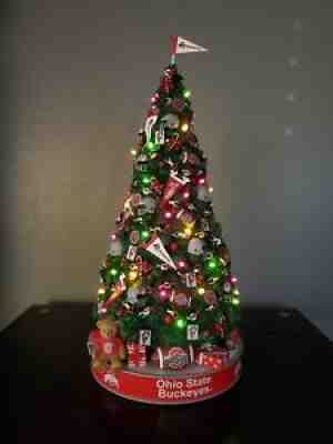 Danbury Mint Ohio State Buckeyes Light Up Christmas Tree