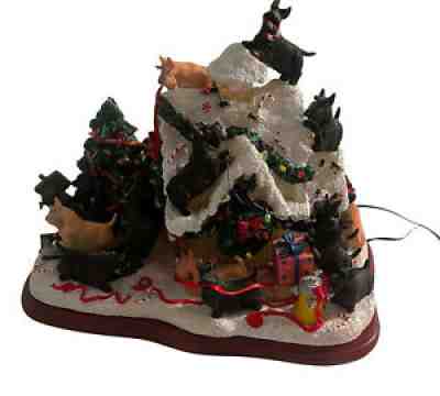Danbury Mint Scottish Terrier Christmas Dog House Works Rare ð???* Lights Up*