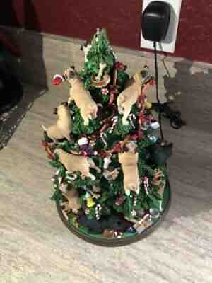 Danbury Mint Pug Christmas Tree Retired RARE