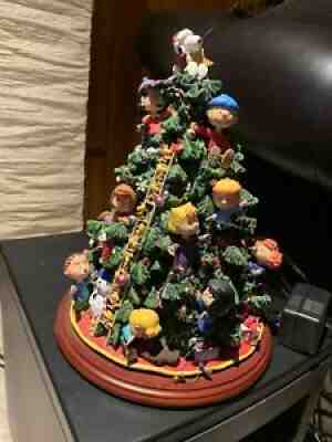 RARE Danbury Mint Peanuts Light Up Christmas Tree Charlie Brown Snoopy