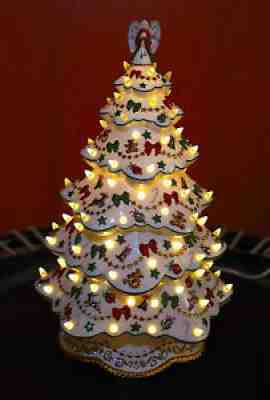 Vintage Danbury Mint White Porcelain Christmas Magic Holiday Tree GORGEOUS! Glow
