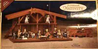 MJ HUMMEL NATIVITY Christmas FULL SET Danbury Mint With Manger & 15 Figurines